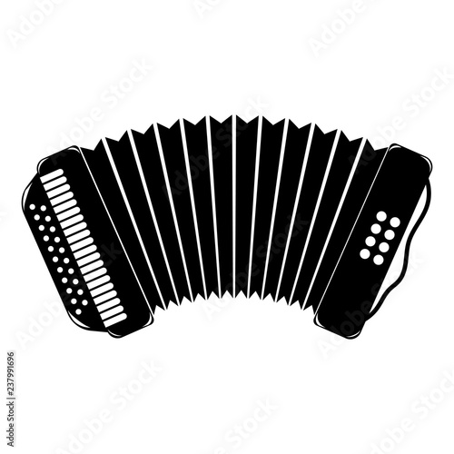 Accordion Flat Icon. Vector Illustration.