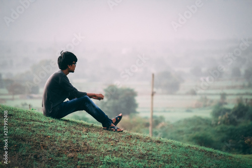 Man in field © Shiv Mer