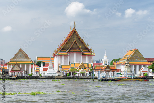 Beautiful view of Wat Kalayanamitr Buddhist Temple, Bangkok