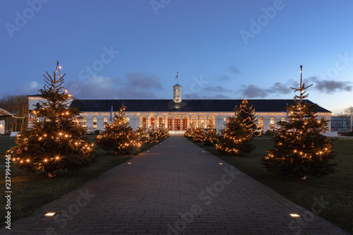Tableau sur toile Weihnachten am Conversationshaus Norderney
