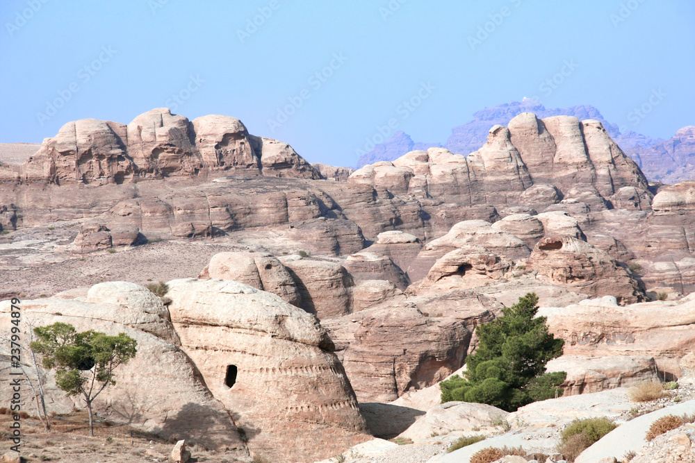 Fototapeta premium Cave house at to the Siq, Petra, Jordan
