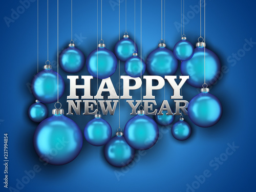 3D Rendering New Year s Card