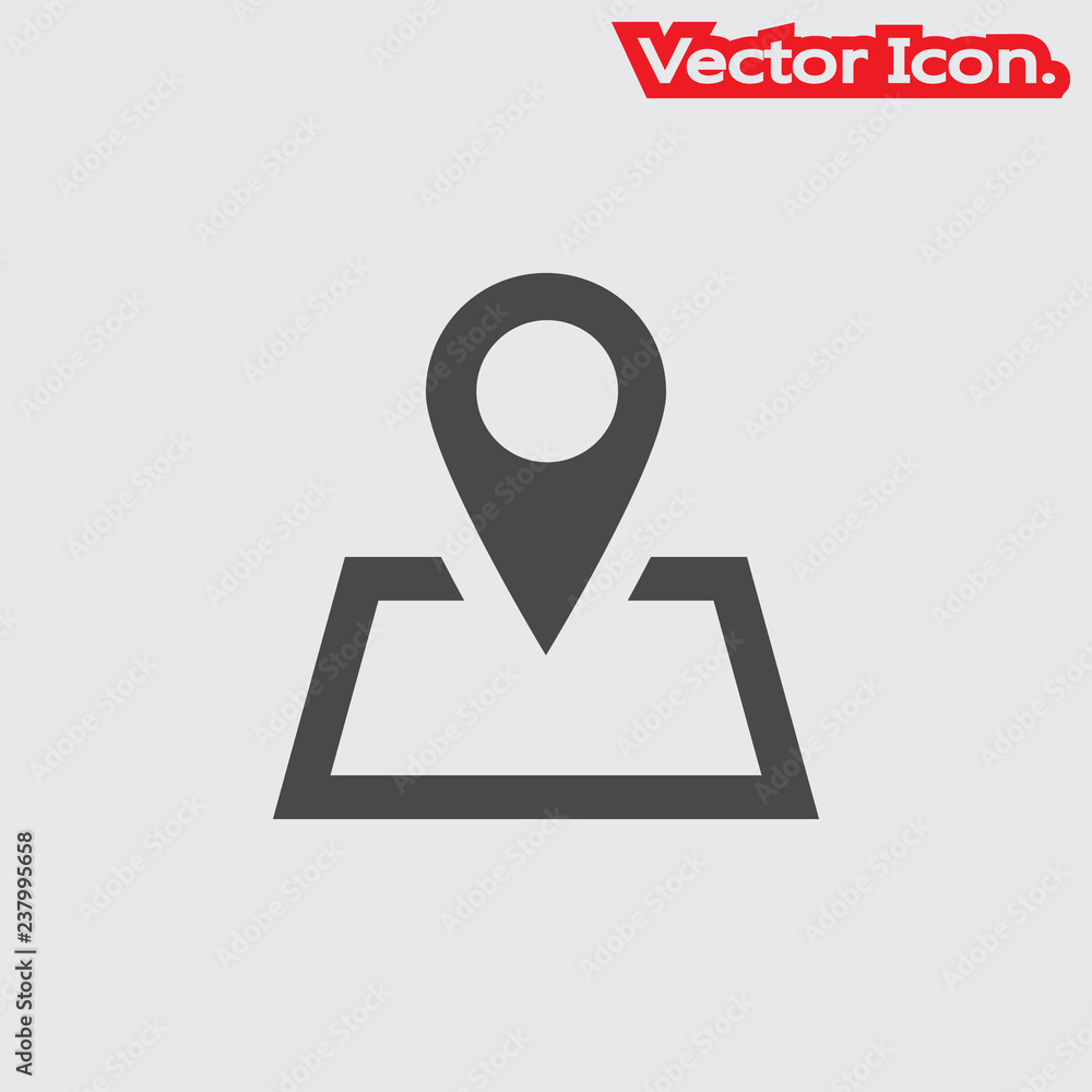 Map location icon isolated sign symbol and flat style for app, web and digital design. Vector illustration. Map location icon isolated sign symbol and flat style for app, web and digital design. Vector illustration.