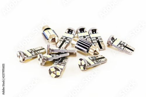 Obraz na płótnie Led lights isolated on white background w salonie