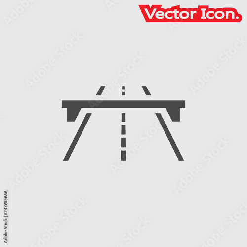 Motorway icon isolated sign symbol and flat style for app, web and digital design. Vector illustration.