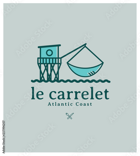 logo pour poissonnerie, restaurant, aquaculture, vivier