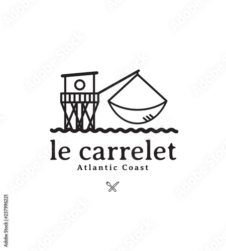 logo pour poissonnerie, restaurant, aquaculture, vivier