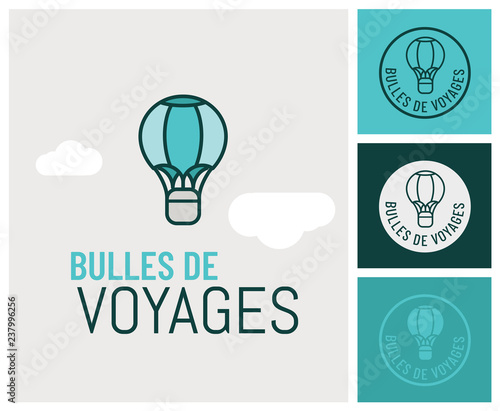 logo pour montgolfière, balades, baptêmes et randonnées 