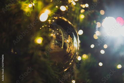 Holiday Background with Christmas tree