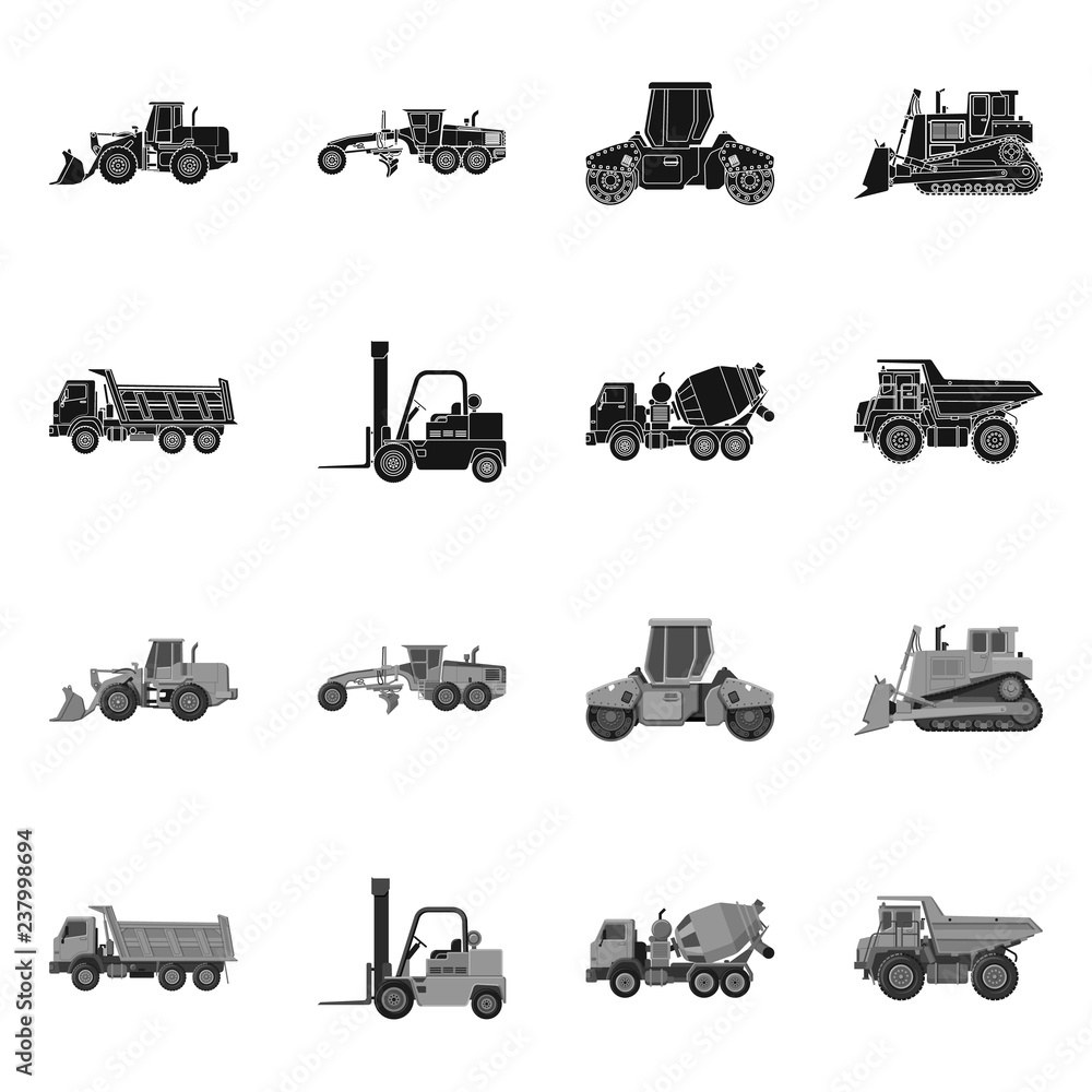 Isolated object of build and construction logo. Set of build and machinery vector icon for stock. Isolated object of build and construction logo. Set of build and machinery vector icon for stock.
