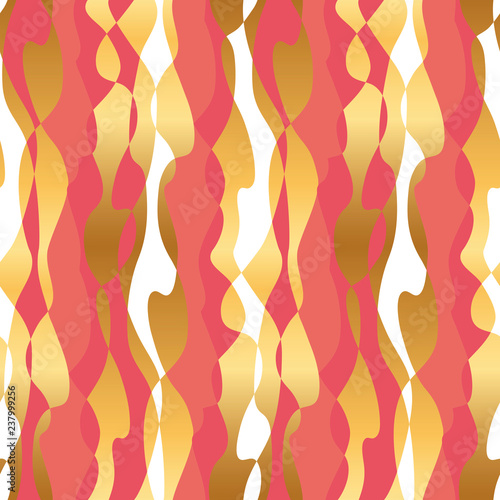 tropical coral color wavy a...