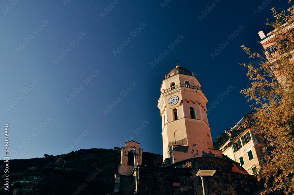 Clock Tower in Cinque Terre