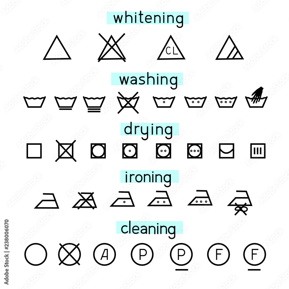 simple set clothes icons for washing simple set clothes icons for washing