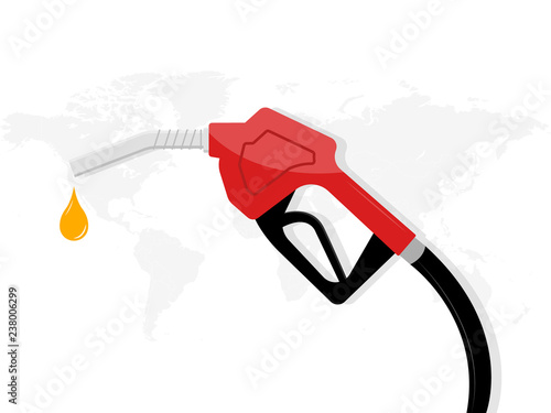 Gasoline Pump World Wide Illustration Vector