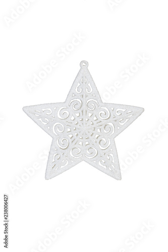 Chiristmas Star (Clipping path!) isolated on white background