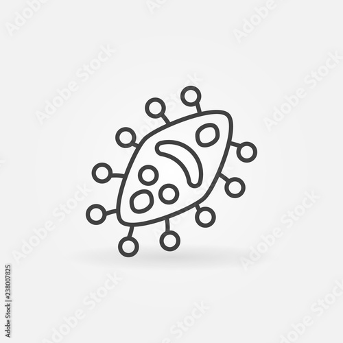 Virus vector microbiology concept icon or logo element in outline style
