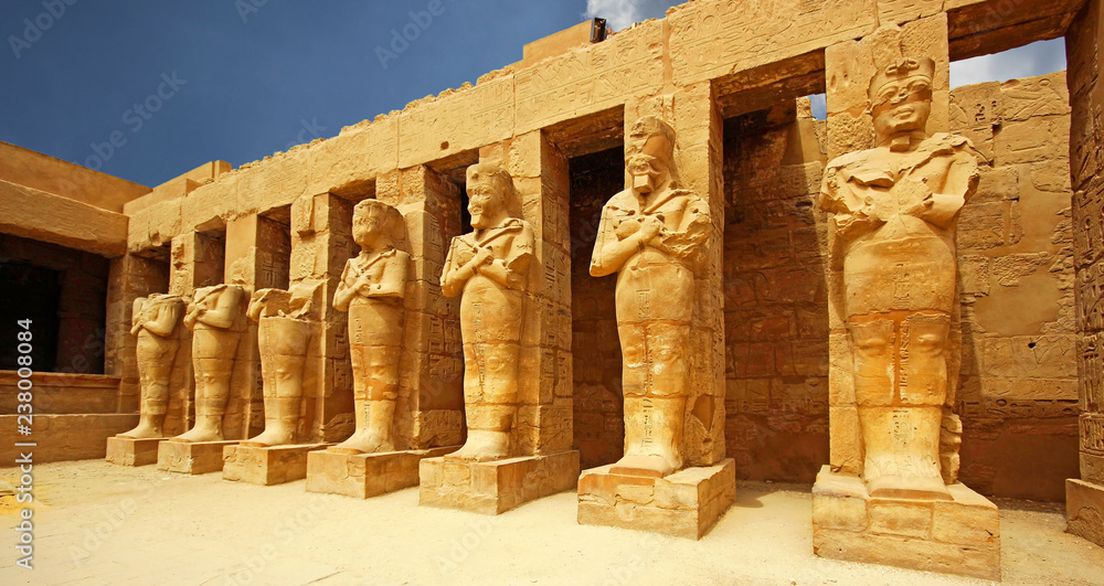 Anscient Temple of Karnak in Luxor - Ruined Thebes Egypt
