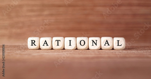 Word RATIONAL made with wood building blocks photo