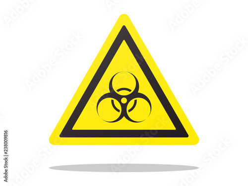 Toxic Death Hazard warning attention sign Vector