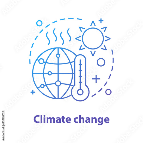 Global warming concept icon