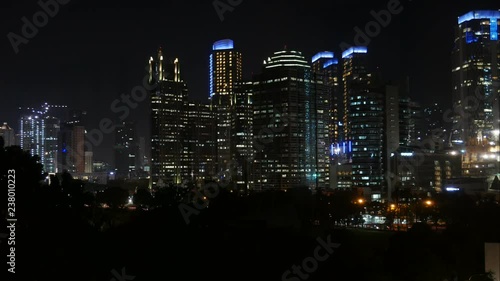 Timelapes of skyscrapers and traffic in Jakarta, Indonesia photo