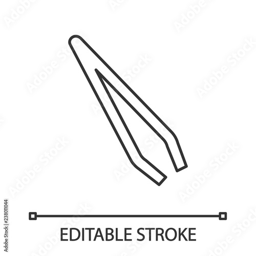 Eyebrow tweezers linear icon
