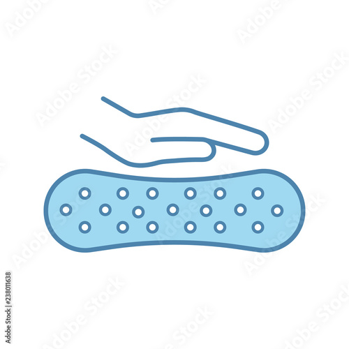 Latex mattress material color icon
