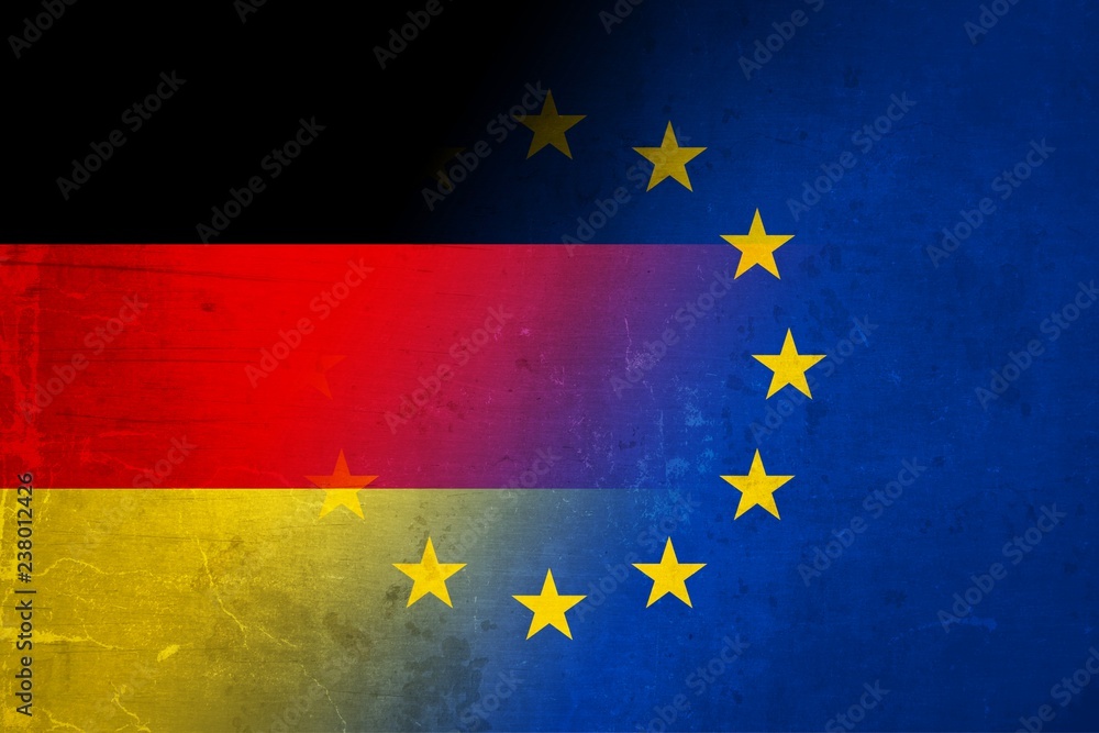 Germany and the EU grunge flag mix