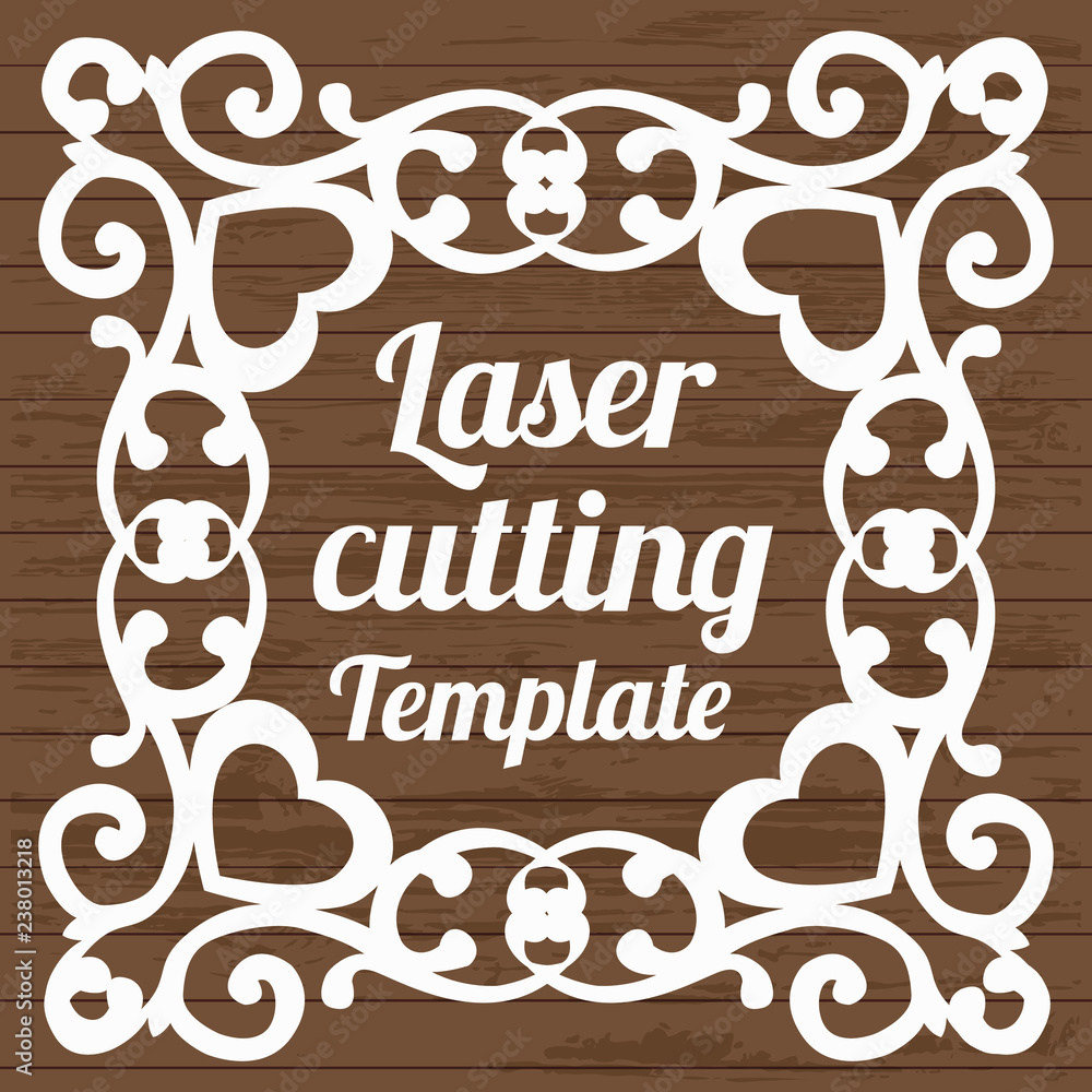 Obraz premium laser cutting frame template