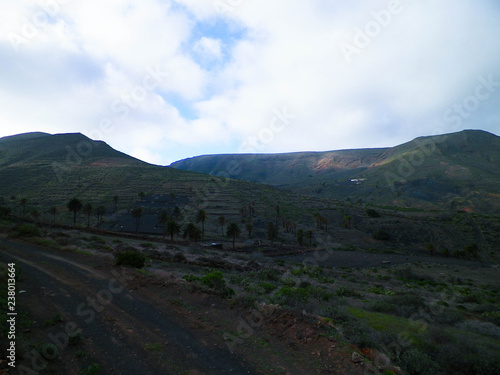 Mountain landscape of north part of Lanzarote island.