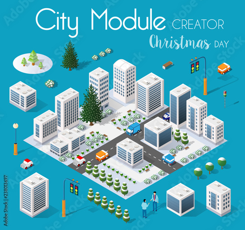 Winter Christmass city