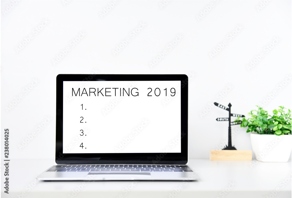 Fototapeta premium MARKETING 2019 Business Concept