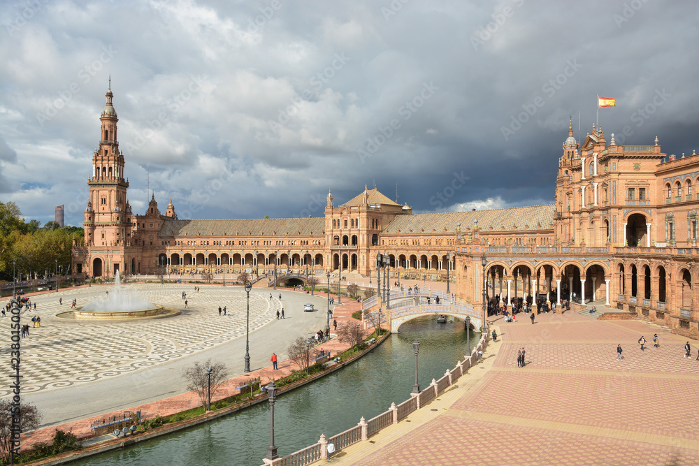 Plaza of Spain in Seville, the capital of Andalusia.