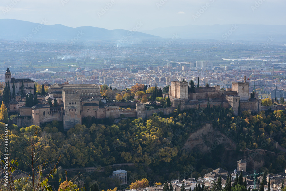 Alhambra in November. Granada, Andalusia.