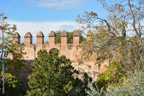 Granada, Andalusia. Part of the old fortress wall.