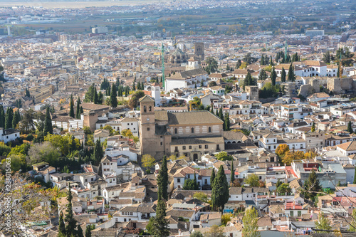 Granada, Andalusia. View overlooking the town.