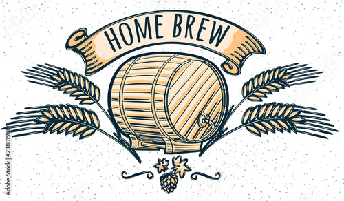 Home brew beer emblem