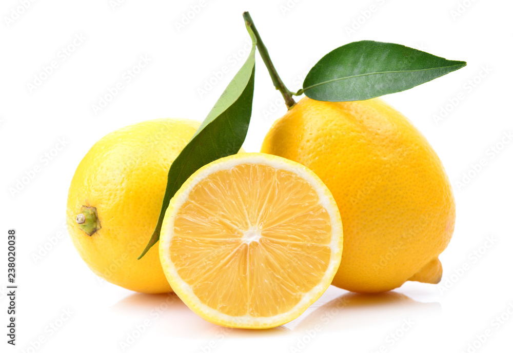 Lemon fruit on white background Lemon fruit on white background