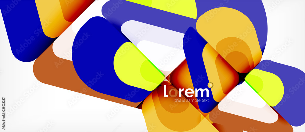 Colorful trendy geometric shapes background Colorful trendy geometric shapes background