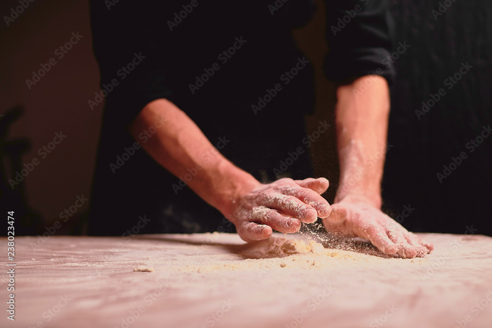 woman kneading dough on the motion 240fps
