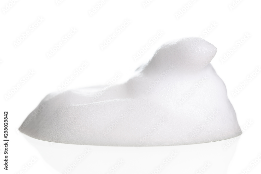 White foam bubbles texture isolated on white White foam bubbles texture isolated on white