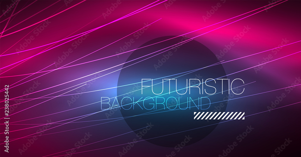 Digital technology abstract background - neon geometric design. Abstract glowing lines. Colorful techno background. Futuristic shape. Digital technology abstract background - neon geometric design. Abstract glowing lines. Colorful techno background. Futuristic shape.