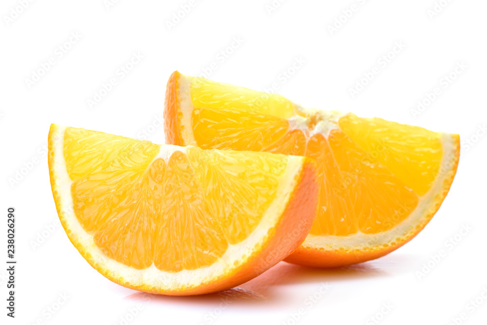 Orange fruit on white background Orange fruit on white background