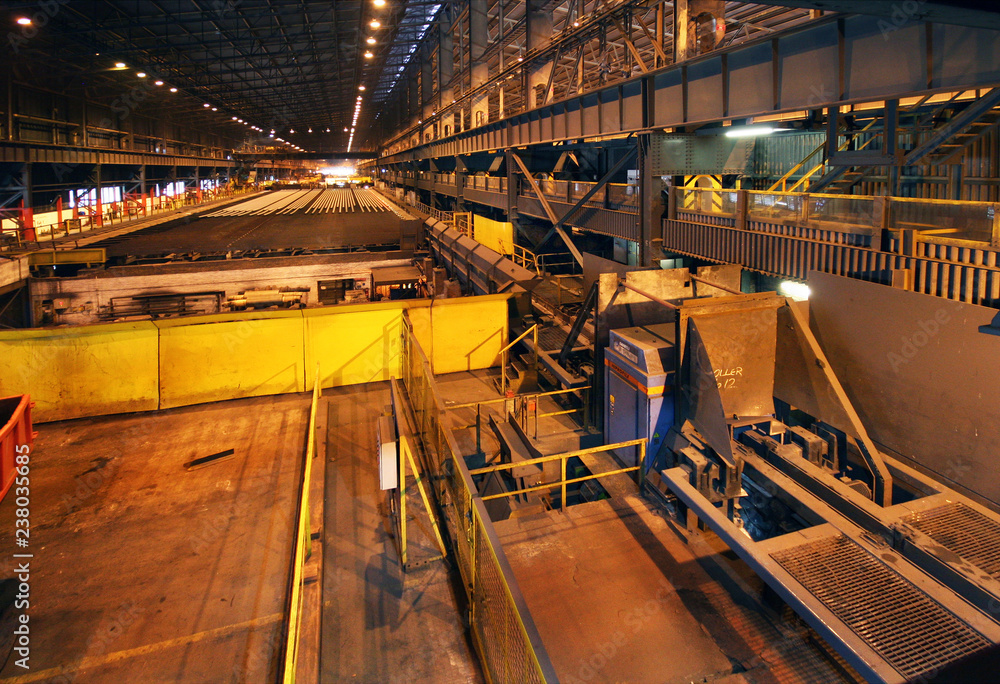 Modern steel construction and railway line rolling mill. Modern steel construction and railway line rolling mill.