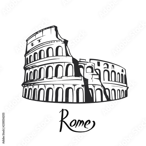 hand drawn Colosseum