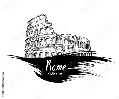 hand drawn Colosseum