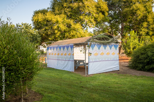 The sukkah - temporary hut for the Jewish festival of Sukkot. Israel