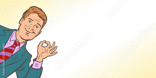 businessman okay. OK gesture