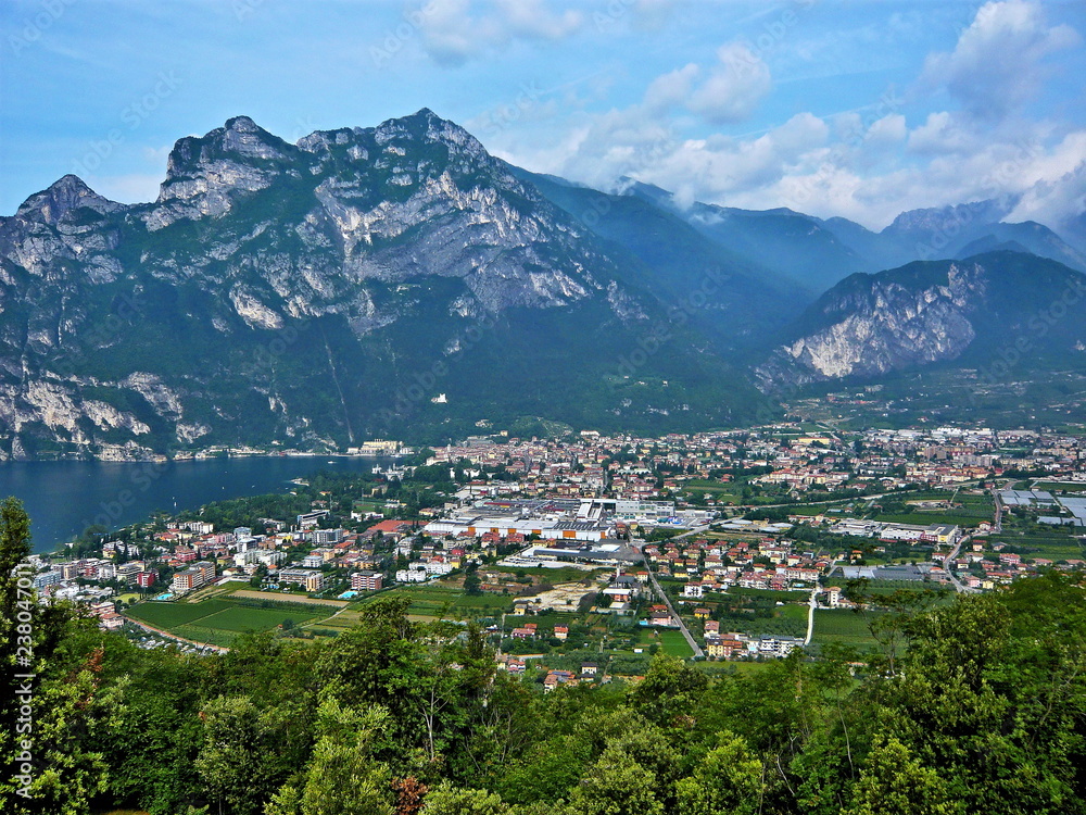Italy-view from Monte Brione of the Riva del Garda