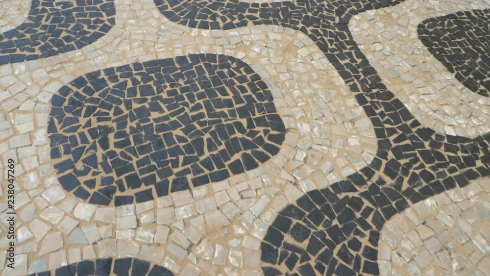 Walking on famous Ipanema Beach stone sidewalk, Rio de Janeiro, Brazil Walking on famous Ipanema Beach stone sidewalk, Rio de Janeiro, Brazil